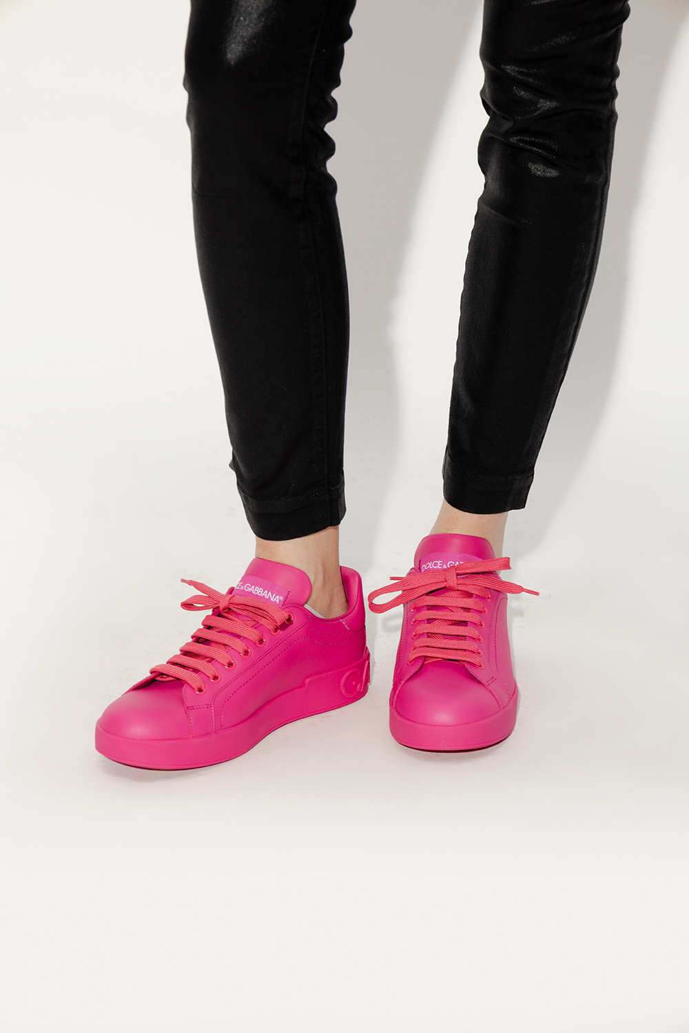 Dolce and gabbana outlet pink trainers